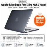 Mcstorey Macbook Pro 13 Kılıf A1706 A1708 A1989 A2159 A2251 A2289 A2338 M1 M2 Uyumlu Kristal Parlak