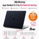 McStorey MacBook Pro 13 Kılıf Simli Sert Koruyucu Hard Case, A1706 A1708 A1989 A2159 A2251 A2289 A2338 M1 M2 Uyumlu Siyah