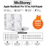McStorey MacBook Pro 13 Kumaş Kaplama Kılıf A1706 A1708 A1989 A2159 A2251 A2289 A2338 M1 M2 Uyumlu İnce Hafif Sert Kılıf Koruyucu Kapak Beyaz