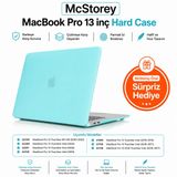 McStorey MacBook Pro 13 Mat Kılıf A1706 A1708 A1989 A2159 Uyumlu TPU Sert Kılıf İnce Hafif Buzlu Koruyucu Kapak Laptop Kılıfı 2016-2019 Turkuaz