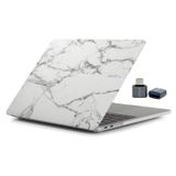 McStorey MacBook Pro 13 Mermer Desenli Kılıf A1706 A1708 A1989 A2159 A2251 A2289 A2338 M1 M2 Uyumlu Baskılı Sert Kılıf İnce Hafif TPU Koruyucu Kapak Beyaz