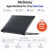 McStorey MacBook Pro 13 Simli Kılıf A1706 A1708 A1989 A2159 A2251 A2289 A2338 M1 M2 Uyumlu Parlak Sert Kılıf İnce Hafif Koruyucu Kapak Siyah