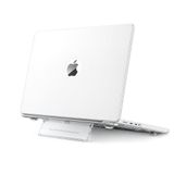 McStorey MacBook Pro 14.2 İnç Kılıf A2442 A2779 A2918 A2992 A3112 A3401 A3185 A3434 A3426 A3427 Uyumlu Standlı Mat Sert Kapak Hard Case Ergonomik Yükseltici Şeffaf