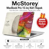 McStorey MacBook Pro 15 Baskılı Kılıf A1707 A1990 Uyumlu Sert Kılıf İnce Hafif Koruyucu Kapak R-41