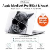 McStorey MacBook Pro 15 Kedili Desenli Kılıf A1707 A1990 Uyumlu TPU Sert Kılıf İnce Hafif Koruyucu Kapak 2016-2019 R-178