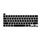 McStorey MacBook Pro Arapça Klavye Koruyucu US ANSI Düz Enter A2338 M1 M2 A2251 A2289 A2141 Uyumlu Silikon Keyboard Cover Touch Bar Siyah