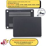 McStorey Macbook Pro Kılıf 13inç M1-M2 A1706-08 A1989 A2159 A2251 A2289 A2338 ile Uyumlu Mat Siyah