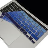McStorey Macbook Pro Klavye Kılıfı 13inç M1-M2 Türkçe Q Baskı A2338 2289 2251 A2141 ile Uyumlu Ombre - Mavi