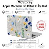 McStorey MacBook Pro Retina 13 İnç Kılıf A1425 A1502 Uyumlu Tropikal Yaprak ve Çiçek Desenli Sert Kapak Hard Case İnce Hafif Laptop Koruyucu R-622