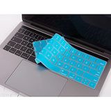 McStorey MacBook Pro Türkçe Q Klavye Koruyucu US ANSI Düz Enter Uyumlu Silikon Keyboard Cover 13-15 İnç A1706 A1989 A2159 A1707 A1990 | Amerikan İngilizce Klavyeyi Türkçe Q’ya Çeviren Açık Mavi