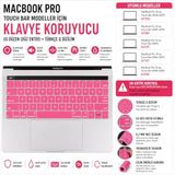 McStorey MacBook Pro Türkçe Q Klavye Koruyucu US ANSI Düz Enter Uyumlu Silikon Keyboard Cover 13-15 İnç A1706 A1989 A2159 A1707 A1990 | Amerikan İngilizce Klavyeyi Türkçe Q’ya Çeviren Açık Pembe