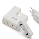 McStorey MacBook Şarj Adaptörü Silikon Kılıf + 3'ü 1 Arada USB-C Hub | 87W A1719, 96W A2166 Uyumlu | 2x USB 3.0 + USB-C | MacBook Pro