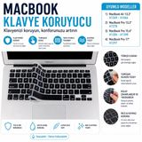 McStorey MacBook Silikon Klavye Kaplama Air Pro Eski USB li Modeller 2008-2017 Uyumlu Ultra İnce Koruyucu Film US Amerikan İngilizce-Dikdörtgen Enter-MacBook Us-To-Tr Klavye Siyah