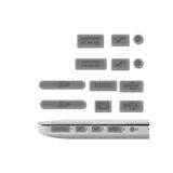 McStorey MacBook Toz Koruyucu Silikon Port Tıpa Seti 12’si Bir Arada USB-A MagSafe HDMI SD Uyumlu Eski Nesil Retina Kasa Şeffaf