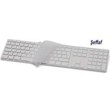 McStorey Magic Keyboard A1243 uyumlu klavye koruyucu Türkçe Q baskılı US UK İngilizce enter tipi uyumlu ince mat TPU silikon kaplama kolay tak çıkar yıkanabilir Şeffaf