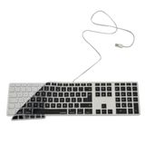 McStorey Magic Keyboard A1243 uyumlu klavye koruyucu Türkçe Q baskılı US UK İngilizce enter tipi uyumlu ince mat TPU silikon kaplama kolay tak çıkar yıkanabilir Siyah