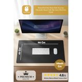 Mcstorey MousePad Deri Masa Matı Kaymaz Dayanıklı Masa Üstü Mat 2mm 90x45cm Siyah