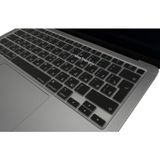 McStorey Rusça Klavye Koruyucu MacBook Air 13 A1932 A2179 A2337 M1 Uyumlu | UK ISO Ters L Enter | İnce Silikon Russian Keyboard Cover Siyah