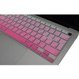 McStorey Rusça Klavye Koruyucu MacBook Air 13 A1932 A2179 A2337 M1 Uyumlu | UK ISO Ters L Enter | Rusça Baskılı Silikon Keyboard Cover Pembe