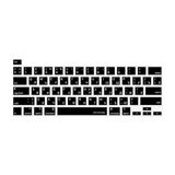 McStorey Rusça Klavye Koruyucu Macbook Pro M1-M2 13 inç 2019/2022 (Touchbarlı) A2251 A2289 A2338 A2141 US Enter ile Uyumlu Siyah