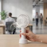 McStorey Şarjlı Mini El Vantilatörü, USB Şarjlı Taşınabilir Masaüstü Fan, Kablosuz El Tipi Vantilatör, 600 mAh Pilli, Sessiz Soğutucu Fan, Ev Ofis Seyahat Kamp Piknik için Beyaz
