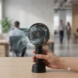McStorey Şarjlı Mini El Vantilatörü, USB Şarjlı Taşınabilir Masaüstü Fan, Kablosuz El Tipi Vantilatör, 600 mAh Pilli, Sessiz Soğutucu Fan, Ev Ofis Seyahat Kamp Piknik için Siyah