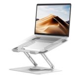 McStorey Taşınabilir Katlanabilir Ayarlanabilir Laptop Standı – Alüminyum, Ergonomik Dizüstü Bilgisayar Yükseltici, Kademeli Yükseklik Ayarı, Tüm Laptoplar İçin Uyumlu 10 inç-17 inç Gümüş
