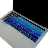 McStorey Türkçe Q Keyboard Cover MacBook Pro Touch Bar 13 inç 15 inç Uyumlu A1706 A1989 A2159 A1707 A1990 | US ANSI Amerikan Düz Enter Silikon Klavye Koruyucu Lacivert Mavi