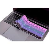 McStorey US İngilizce Klavye Koruyucu MacBook Pro 13 15 Touch Bar Uyumlu A1706 A1989 A2159 A1707 A1990 | Amerikan Düz Enter ANSI | Silikon Keyboard Cover Pembe Mavi