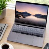 McStorey US İngilizce Klavye Koruyucu MacBook Pro 13 15 Touch Bar Uyumlu A1706 A1989 A2159 A1707 A1990 | Amerikan Düz Enter ANSI | Silikon Keyboard Cover Siyah Gri