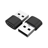 McStorey USB to Type-C Çevirici Adaptör | USB Girişli Cihazlardan Type-C Kablo Kullanımı için Tak-Çalıştır Dönüştürücü Siyah