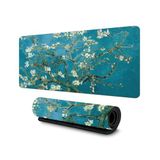McStorey Van Gogh Desenli Masa Pedi 60x30 cm 3 mm Kaymaz Tabanlı Desk Mat Kumaş Mouse Pad Ofis Home Office İçin Geniş Pürüzsüz Yüzey Açık Yeşil
