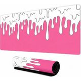 Mcstorey Xxl Oyuncu Mouse Pad 90X40 cm 3 mm Dikişli Kaymaz Taban Büyük Masaüstü Mouse Pad Zen Collection Japon Sakura Desenli Gaming Mousepad - Açık Pembe