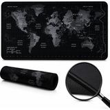 McStorey XXL Oyuncu Mouse Pad 90x40 cm 3mm Dikişli Kaymaz Taban Büyük Gaming Mouse Pad Desk Mat Dünya Haritası Topografik Tasarım EXPLORER Collection - Füme