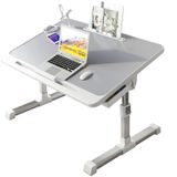 McStorey Yükseklik ve Açı Ayarlı Katlanabilir Laptop Masası, 60x40 cm Dizüstü Bilgisayar Sehpası, 3 Port USB Hub, USB Fan, LED Aydınlatma, Çekmeceli Gri