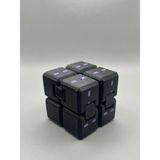 Mcy Dekor Sonsuz Küp Infinity Küp – Stres Atıcı, 3D Baskı, Eğlenceli ve Taşınabilir Fidget Oyuncağı - Siyah