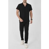 MCZ GİYİM Siyah Renk Krep Kumaş Slim Fit Erkek Pantolon - Gömlek Alt Üst Takım