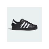 Md Adidas Spor Ayakkabı Superstar Siyah Erkek Düz Tabanlı Dayanıklı Malzeme ile Konforlu Kullanım