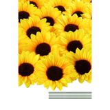 MD Aspiz Flowers 10 Adet Yapay Lüx Ayçiçeği Kafa (7cm)_ Papatya Kafası Yaprak yıldız Çiçek Gül Duvar Ay çiçeği