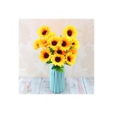 MD Aspiz Flowers 2 Demet Yapay Lüx Ayçiçeği Demeti 7Li ( SAKSISIZ ) _ Ay Çiçeği Buketi Büyük papatya Sunflower Gelin