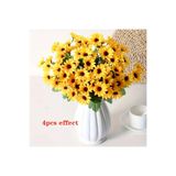MD Aspiz Flowers 4 Demet Yapay Lüx Ayçiçeği Demeti 7Li ( SAKSISIZ ) _ Ay Çiçeği Buketi Büyük papatya Sunflower Gelin