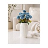 MD Aspiz Flowers Yapay Çiçek 10lu Lüks lacivert karanfil Demeti 42 Cm ( Saksısız ) krizantem kasımpatı Bitki Gelin Buketi