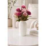 MD Aspiz Flowers Yapay Çiçek 10lu Lüks mor karanfil Demeti 42 Cm ( Saksısız ) krizantem kasımpatı Bitki Gelin Buketi
