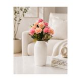 MD Aspiz Flowers Yapay Çiçek 10lu Lüks pembe karanfil Demeti 42Cm ( Saksısız ) krizantem kasımpatı Bitki Gelin Buketi