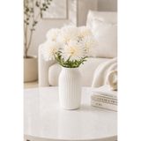 MD Aspiz Flowers Yapay Çiçek 7li Lüx krem krizantem Demeti 42 cm ( Saksısız ) Bitki Gelin Buketi karanfil kasımpatı