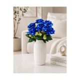 MD Aspiz Flowers Yapay Çiçek 7Li Lüx mavi Kadife Gül Demeti ( Saksısız ) Dekoratif Bitki Gelin Buketi