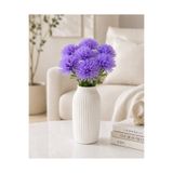 MD Aspiz Flowers Yapay Çiçek 7li Lüx mor kasımpatı Demeti 42 cm ( Saksısız ) Bitki Gelin Buketi karanfil krizantem