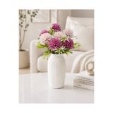 MD Aspiz Flowers Yapay Çiçek 7li Lüx mor kasımpatı Demeti ( Saksısız ) krizantem Bitki Gelin Buketi karanfil
