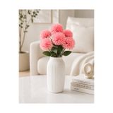 MD Aspiz Flowers Yapay Çiçek 7li Lüx pembe karanfil Demeti 42 cm ( Saksısız ) Bitki Gelin Buketi krizantem kasımpatı
