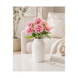 MD Aspiz Flowers Yapay Çiçek 7li Lüx pembe kasımpatı Demeti ( Saksısız ) krizantem Bitki Gelin Buketi karanfil